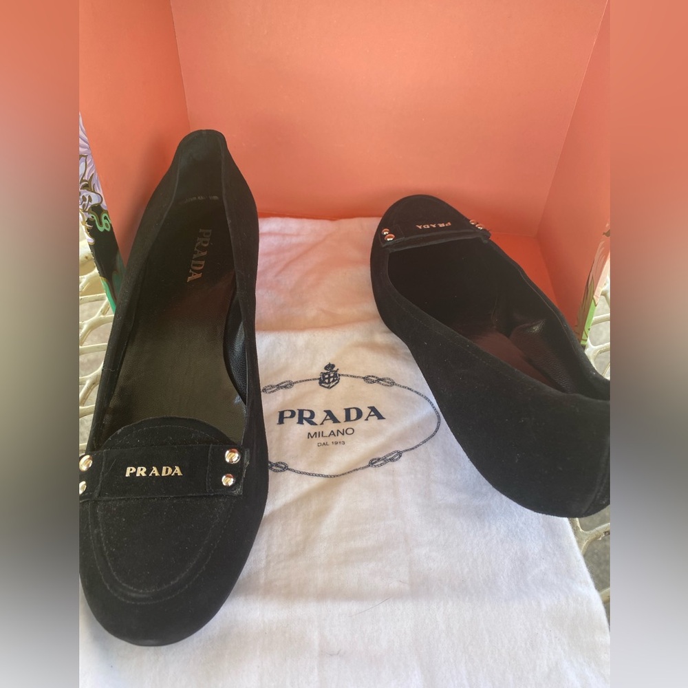 Prada Black Velvet Heels - Picture 2 of 9